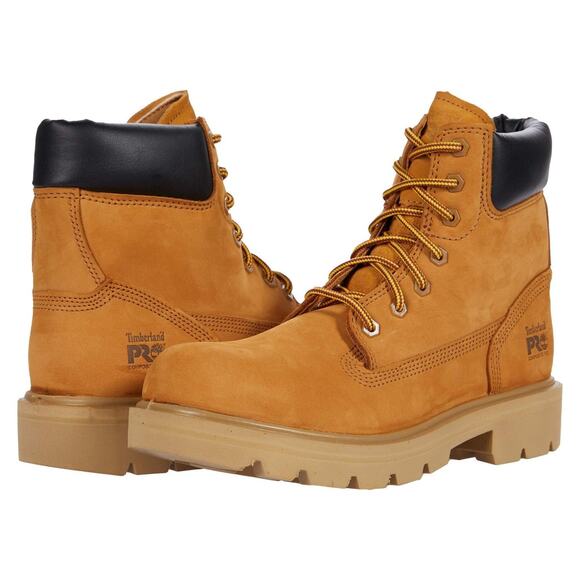 Timberland Pro Men's 14M Wheat Sawhorse 6" Waterproof Boots Composite Toe BR2-17 - Picture 1 of 8